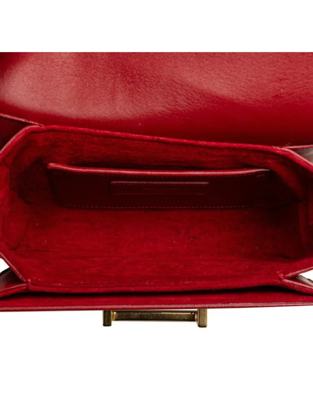 Saint Laurent Classic Lou Crossbody Mini Shoulder Bag Red Leather - Picture 9 of 10